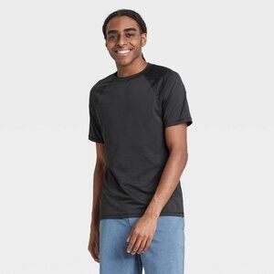 Men's Slim Fit Short‎ Sleeve Rash Guard Swim Shirt - Goodfellow & Co™ Black XL
